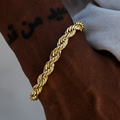8MM Rope Chain Bracelet in Yellow Gold