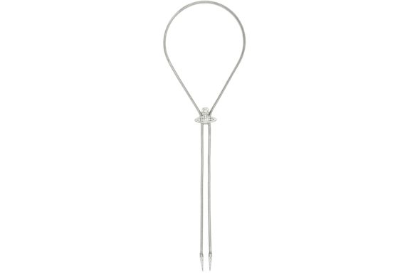 Vivienne Westwood Women's SM Bolo Tie Platinum/White Crystal